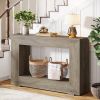 Modern Farmhouse 47-inch Long Entryway / Console Table in Grey Wood Finish