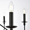 30-inch Contemporary Classic Dimmable 6-Light Chandelier in Matte Black