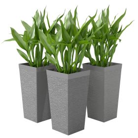 Set of 3 Plastic Flower Pots