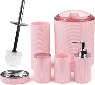 Bathroom Accessories Set Bath Ensemble Includes Soap Dispenser, Toothbrush Holder, Toothbrush Cup